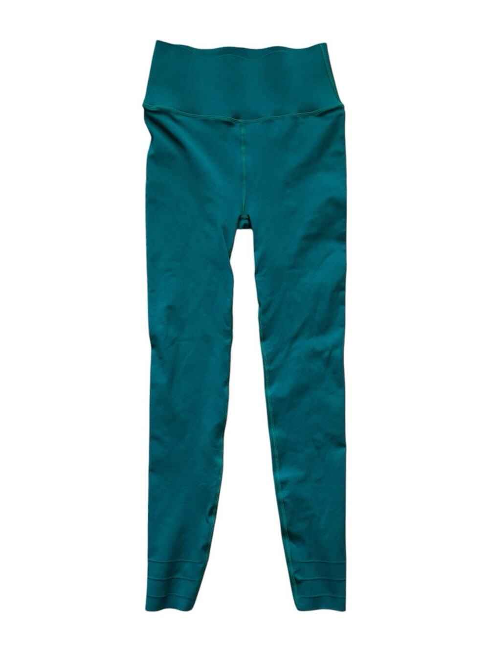New Fabletics High Waisted Sculptknit Classic Leggings Green Compression Large